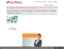 Tablet Screenshot of martinadrogerie.akcniceny.cz