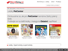 Tablet Screenshot of petcenter.akcniceny.cz
