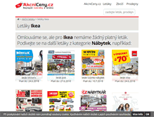 Tablet Screenshot of ikea.akcniceny.cz